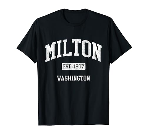 Milton Washington WA JS04 Vintage Athletic Sports T-Shirt