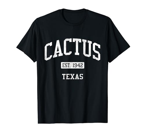 Cactus Texas TX JS04 Vintage Athletic Sports T-Shirt