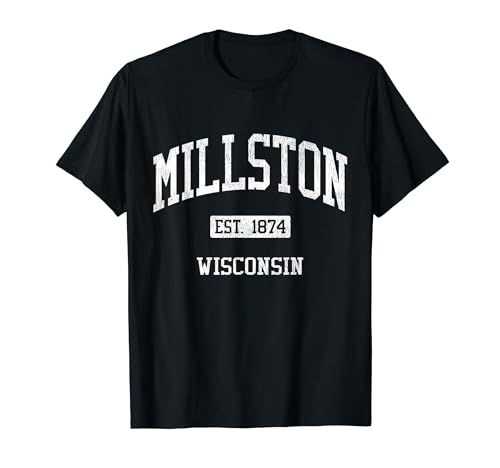 Millston Wisconsin WI JS04 Vintage Athletic Sports T-Shirt