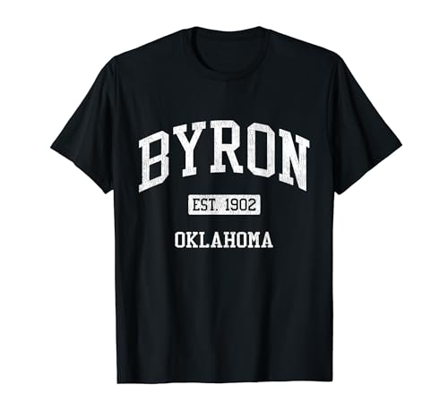 Byron Oklahoma OK JS04 Vintage Athletic Sports T-Shirt