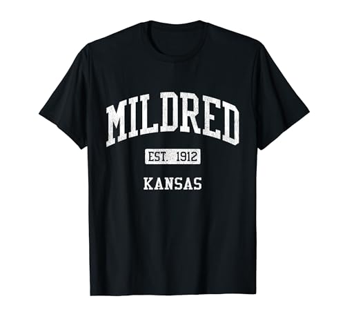 Mildred Kansas KS JS04 Vintage Athletic Sports T-Shirt