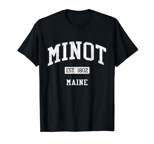 Minot Maine ME JS04 Vintage Athletic Sports T-Shirt