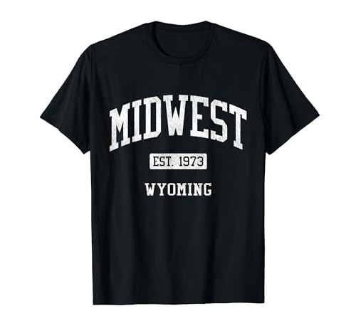 Midwest Wyoming WY JS04 Vintage Athletic Sports T-Shirt