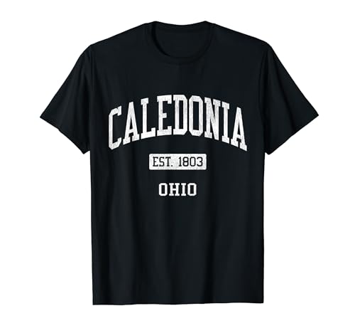 Caledonia Ohio OH JS04 Vintage Athletic Sports T-Shirt