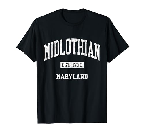 Midlothian Maryland MD JS04 Vintage Athletic Sports T-Shirt