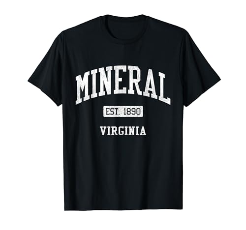 Mineral Virginia VA JS04 Vintage Athletic Sports T-Shirt