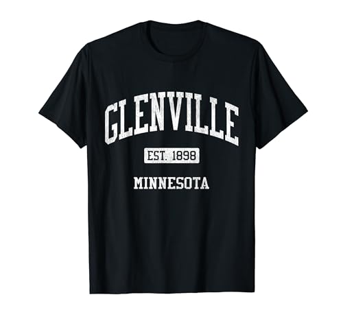 Glenville Minnesota MN JS04 Vintage Athletic Sports T-Shirt