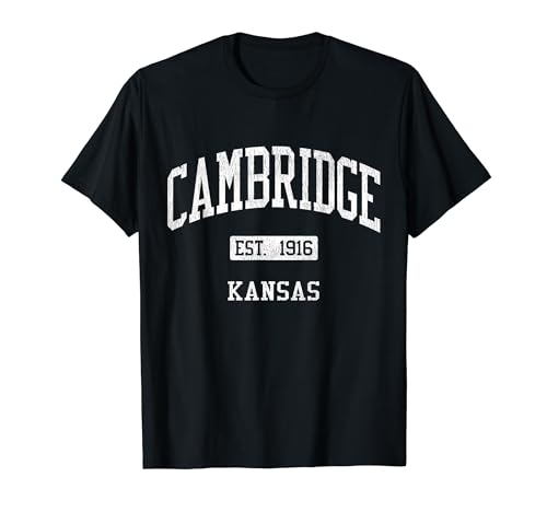 Cambridge Kansas KS JS04 Vintage Athletic Sports T-Shirt