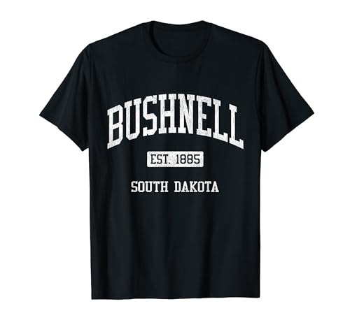 Bushnell South Dakota SD JS04 Vintage Athletic Sports T-Shirt