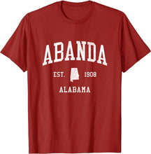 Abanda Alabama AL T-Shirt Vintage Athletic Sports Design Tee