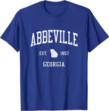 Abbeville Georgia GA T-Shirt Vintage Athletic Sports Design Tee