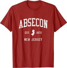 Absecon New Jersey NJ T-Shirt Vintage Athletic Sports Design Tee