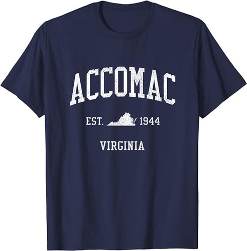 Accomac Virginia VA Vintage Athletic Sports Design T-Shirt JS01