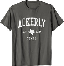 Ackerly Texas TX T-Shirt Vintage Athletic Sports Design Tee