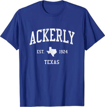 Ackerly Texas TX T-Shirt Vintage Athletic Sports Design Tee