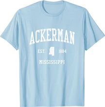 Ackerman Mississippi MS T-Shirt Vintage Athletic Sports Design Tee