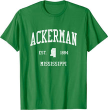 Ackerman Mississippi MS T-Shirt Vintage Athletic Sports Design Tee