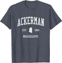 Ackerman Mississippi MS T-Shirt Vintage Athletic Sports Design Tee