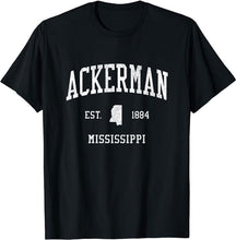 Ackerman Mississippi MS T-Shirt Vintage Athletic Sports Design Tee