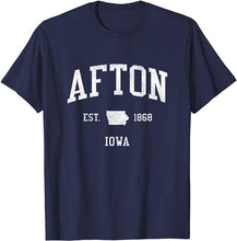 Afton Iowa IA T-Shirt Vintage Athletic Sports Design Tee