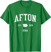 Afton Iowa IA T-Shirt Vintage Athletic Sports Design Tee