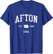 Afton Iowa IA T-Shirt Vintage Athletic Sports Design Tee