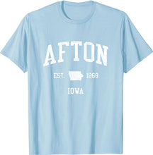 Afton Iowa IA T-Shirt Vintage Athletic Sports Design Tee