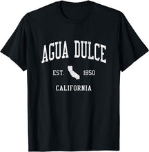 Agua Dulce California CA T-Shirt Vintage Athletic Sports Design Tee