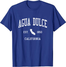 Agua Dulce California CA T-Shirt Vintage Athletic Sports Design Tee