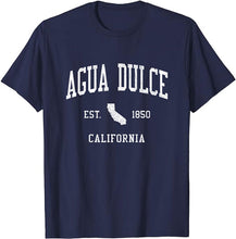 Agua Dulce California CA T-Shirt Vintage Athletic Sports Design Tee