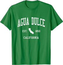 Agua Dulce California CA T-Shirt Vintage Athletic Sports Design Tee