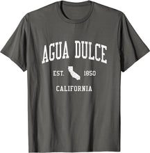 Agua Dulce California CA T-Shirt Vintage Athletic Sports Design Tee