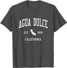 Agua Dulce California CA T-Shirt Vintage Athletic Sports Design Tee