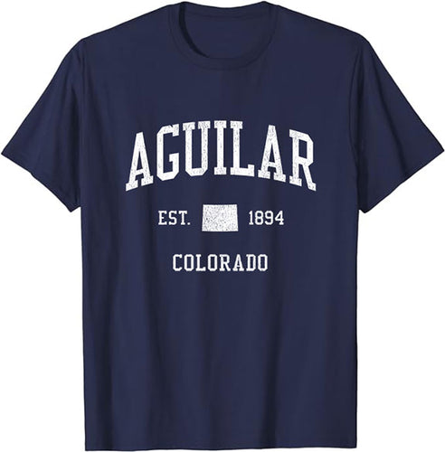 Aguilar Colorado CO T-Shirt Vintage Athletic Sports Design Tee