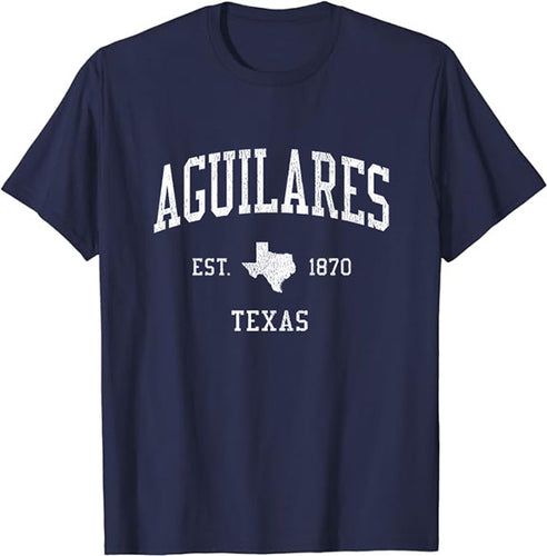 Aguilares Texas TX T-Shirt Vintage Athletic Sports Design Tee