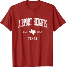 Airport Heights Texas TX T-Shirt Vintage Athletic Sports Design Tee