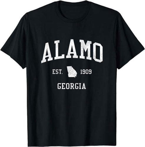 Alamo Georgia GA T-Shirt Vintage Athletic Sports Design Tee