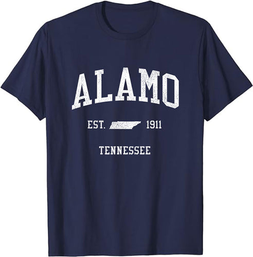 Alamo Tennessee TN T-Shirt Vintage Athletic Sports Design Tee