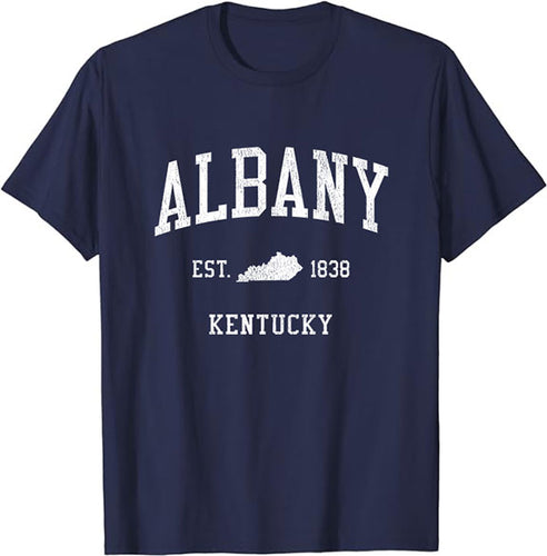 Albany Kentucky KY T-Shirt Vintage Athletic Sports Design Tee