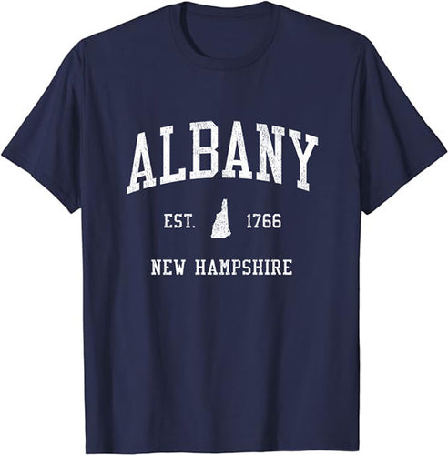 Albany New Hampshire NH T-Shirt Vintage Athletic Sports Design Tee