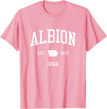 Albion Iowa IA T-Shirt Vintage Athletic Sports Design Tee