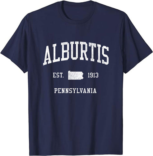 Alburtis Pennsylvania PA T-Shirt Vintage Athletic Sports Design Tee