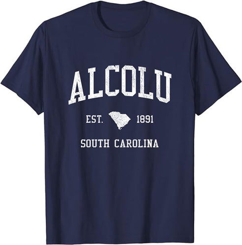 Alcolu South Carolina SC T-Shirt Vintage Athletic Sports Design Tee