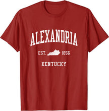 Alexandria Kentucky KY T-Shirt Vintage Athletic Sports Design Tee