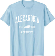 Alexandria Kentucky KY T-Shirt Vintage Athletic Sports Design Tee