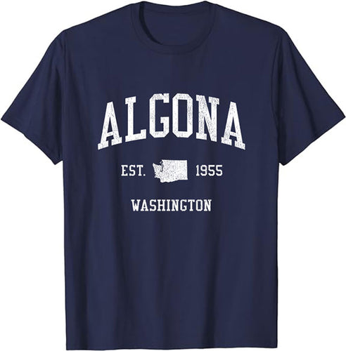 Algona Washington WA T-Shirt Vintage Athletic Sports Design Tee