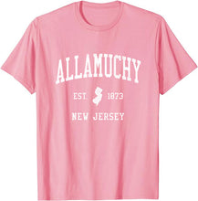 Allamuchy New Jersey NJ T-Shirt Vintage Athletic Sports Design Tee