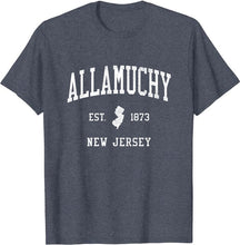 Allamuchy New Jersey NJ T-Shirt Vintage Athletic Sports Design Tee