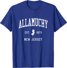 Allamuchy New Jersey NJ T-Shirt Vintage Athletic Sports Design Tee