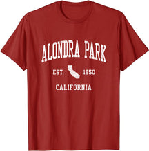 Alondra Park California CA T-Shirt Vintage Athletic Sports Design Tee